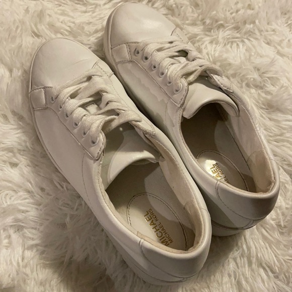 MICHAEL KORS WOMENS LEATHER SNEAKERS COLOR WHITE 6 - Picture 13 of 16